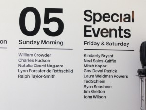 Sunday's line-up