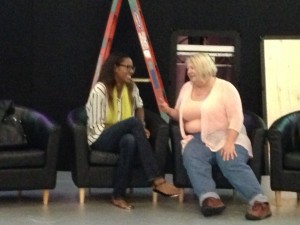 Danelle & Jade on set